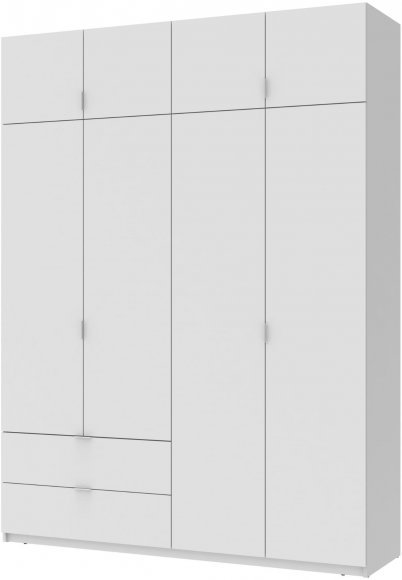 Шафа розпашна с антресолью Doros Лукас 180х50х240 см Білий (DRS-011191)