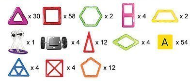 Магнитный конструктор 3-D Магникон, 198 дет. МК-198 Магнитный конструктор 3-D Магникон, 198 дет. МК-198