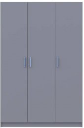Шафа для одягу Doros Промо Сірий 3 ДСП 135х48х204 (DRS-011626)