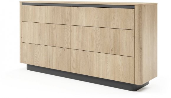 Комод Perfect Home Торро / Torro 6S/163 з 6 шухядами Дуб кремона/чорний (PFH-091416) Комод Perfect Home Торро / Torro 6S/163 з 6 шухядами Дуб кремона/чорний (PFH-091416)