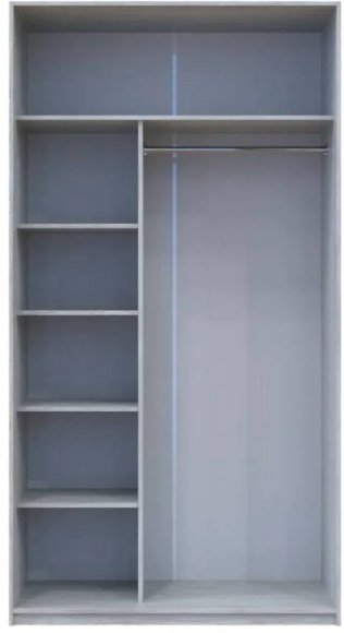 Шафа-купе Doros Сити Лайт Сосна Натти 2 Дзеркала 120х60х225 (DRS-011960)