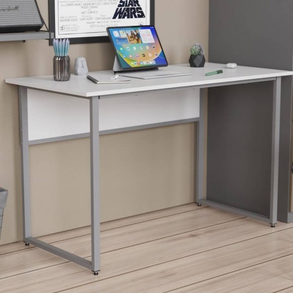 Письмовий стіл Ferrum-decor Коді 75x120x60 сірий ДСП Біле 16мм (FRD-101661)