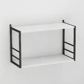 Книжкова полиця універсальна Ferrum-decor Стим 1 38x63x26 чорний ДСП Біле 16мм (FRD-104085) Книжкова полиця універсальна Ferrum-decor Стим 1 38x63x26 чорний ДСП Біле 16мм (FRD-104085)