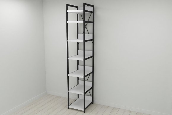 Шафа Гардероб Уні секція 4 серії Конект Ferrum-decor 220x40x50см Чорний метал ДСП Білий 32 мм (FRD-104547) Шафа Гардероб Уні секція 4 серії Конект Ferrum-decor 220x40x50см Чорний метал ДСП Білий 32 мм (FRD-104547)