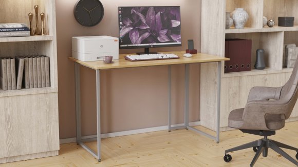 Комп'ютерний стіл Ferrum-decor Ханна 75x100x60 сірий ДСП Дуб Артизан 32мм (FRD-106206) Комп'ютерний стіл Ferrum-decor Ханна 75x100x60 сірий ДСП Дуб Артизан 32мм (FRD-106206)