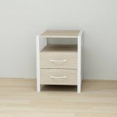 Тумба універсальна Ferrum-decor Вів'єн 2/2 50x41x40 білий ДСП Дуб Сонома 16мм (FRD-104163)