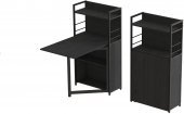 Стіл книжка з етажеркою Практик 1 Ferrum-decor 120x64x99 Чорний метал ДСП Сосна Кембра 16 мм (FRD-104613)
