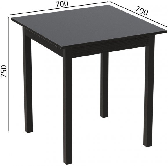 Стіл кухонний Ferrum-decor Дієго 75x70x70 Чорний ДСП Сосна Кембра 16мм (FRD-105710) Стіл кухонний Ferrum-decor Дієго 75x70x70 Чорний ДСП Сосна Кембра 16мм (FRD-105710)