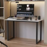 Стіл письмовий Кнап 2 Ferrum-decor 750x1400x700 Чорний метал ДСП Білий 16 мм (FRD-106426) Стіл письмовий Кнап 2 Ferrum-decor 750x1400x700 Чорний метал ДСП Білий 16 мм (FRD-106426)