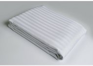 Простирадло Сатін Страйп 1х1 білий Туреччина 180х240 см Простирадло Сатін Страйп 1х1 білий Туреччина 180х240 см