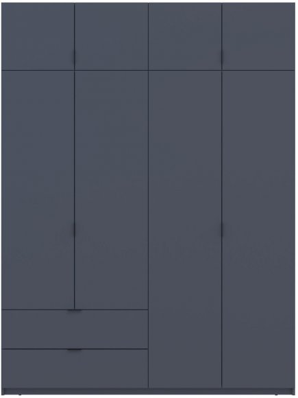 Шафа розпашна с антресолью Doros Лукас 180х50х240 см Графіт (DRS-011192)