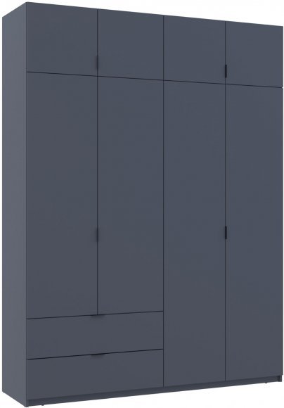 Шафа розпашна с антресолью Doros Лукас 180х50х240 см Графіт (DRS-011192)