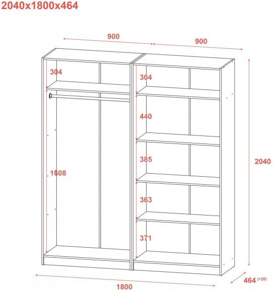 Комплект Doros Промо з полицями Сірий 2+2 ДСП 180х48х204 DRS-011627 (80737771) Комплект Doros Промо з полицями Сірий 2+2 ДСП 180х48х204 DRS-011627 (80737771)