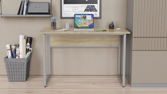 Письмовий стіл Ferrum-decor Коді 75x120x60 сірий ДСП Дуб Сонома 16мм (FRD-101662)
