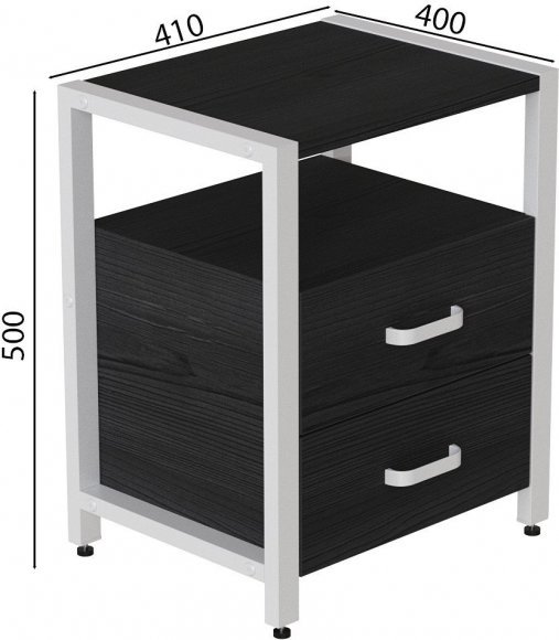 Тумба універсальна Ferrum-decor Вів'єн 2/2 50x41x40 білий ДСП Сосна Кембра 16мм (FRD-104165) Тумба універсальна Ferrum-decor Вів'єн 2/2 50x41x40 білий ДСП Сосна Кембра 16мм (FRD-104165)