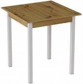 Стіл кухонний Ferrum-decor Дієго 75x80x80 Білий ДСП Дуб Артизан 16мм (FRD-105711)