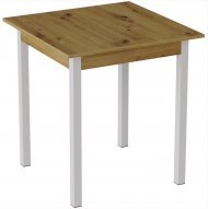 Стіл кухонний Ferrum-decor Дієго 75x80x80 Білий ДСП Дуб Артизан 16мм (FRD-105711)