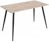 Стіл кухонний Марсель 40 Ferrum-decor 75x120x70 Чорний метал ДСП Дуб Сан-Марино 16 мм (FRD-106766)