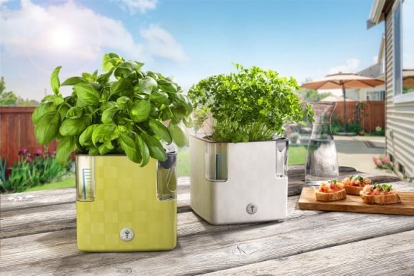 Вазон із системою автополиву Cobble 2,2 л світло-зелений (8595096965729) 79001