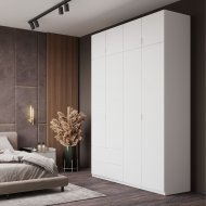 Шафа розпашна с антресолью Doros Лукас 160х50х240 см Білий (DRS-011193) Шафа розпашна с антресолью Doros Лукас 160х50х240 см Білий (DRS-011193)