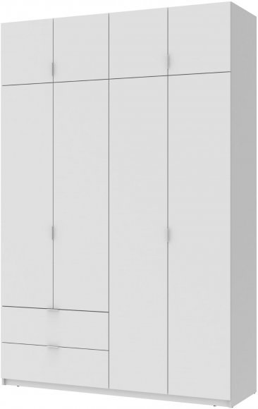 Шафа розпашна с антресолью Doros Лукас 160х50х240 см Білий (DRS-011193) Шафа розпашна с антресолью Doros Лукас 160х50х240 см Білий (DRS-011193)