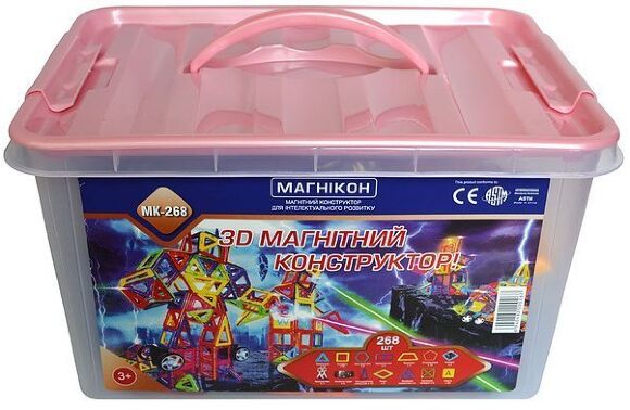 Магнитный конструктор 3-D Магникон, 268 дет. МК-268