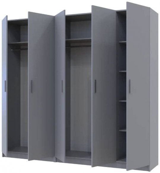 Шафа для одягу Doros Промо Сірий 2+3 ДСП 225х48х204 DRS-011628 (80737767) Шафа для одягу Doros Промо Сірий 2+3 ДСП 225х48х204 DRS-011628 (80737767)