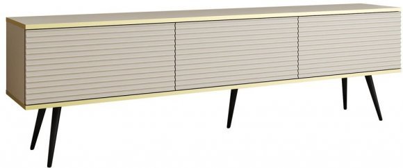Тумба під телевізор Perfect Home Оро / Oro 3-дверна з чорними ніжками RTV175 MDF Бежевий (PFH-091348) Тумба під телевізор Perfect Home Оро / Oro 3-дверна з чорними ніжками RTV175 MDF Бежевий (PFH-091348)
