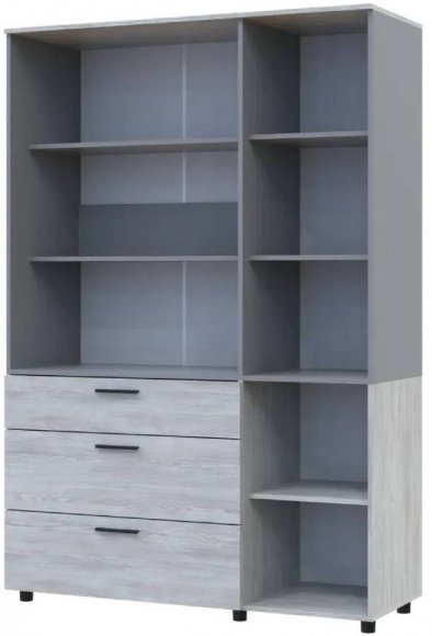 Шафа для одягу Doros Торн Сосна Натті/Сірий 3 ДСП/3Ш (полиці) 135х51.6х200 (DRS-012040) Шафа для одягу Doros Торн Сосна Натті/Сірий 3 ДСП/3Ш (полиці) 135х51.6х200 (DRS-012040)
