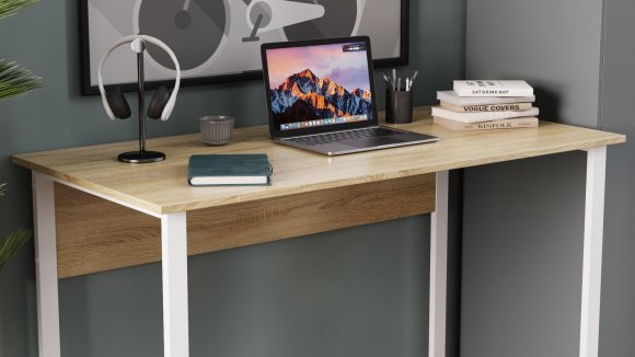 Комп'ютерний стіл Ferrum-decor Раян 75x120x70 білий ДСП Дуб Сан-Марино 16мм (FRD-101164)