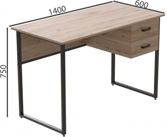 Комп'ютерний стіл Ferrum-decor Дакота 75x140x60 сірий ДСП Дуб Сан-Марино 32мм (FRD-102328) Комп'ютерний стіл Ferrum-decor Дакота 75x140x60 сірий ДСП Дуб Сан-Марино 32мм (FRD-102328)