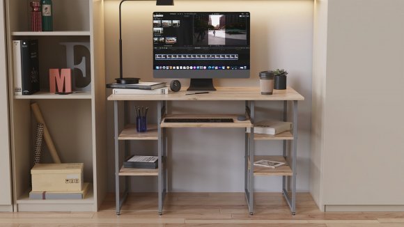 Комп'ютерний стіл Ferrum-decor Тім 75x120x60 сірий ДСП Дуб Сан-Марино 16мм (FRD-102461)