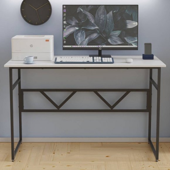 Письмовий стіл Ferrum-decor Раян 75x140x60 чорний ДСП Біле 16мм (FRD-103691)