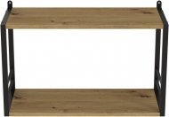 Книжкова полиця універсальна Ferrum-decor Стім 1 38x63x26 чорний ДСП Дуб Артизан 16мм (FRD-104087)