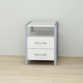 Тумба універсальна Ferrum-decor Вів'єн 2/2 50x41x40 сірий ДСП Біле 16мм (FRD-104166)