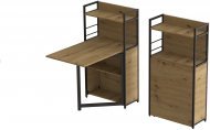 Стіл книжка з етажеркою Практик 1 Ferrum-decor 1200x640x990 Чорний метал ДСП Дуб Артизан 16 мм (FRD-104616) Стіл книжка з етажеркою Практик 1 Ferrum-decor 1200x640x990 Чорний метал ДСП Дуб Артизан 16 мм (FRD-104616)