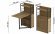 Стіл книжка з етажеркою Практик 1 Ferrum-decor 1200x640x990 Чорний метал ДСП Дуб Артизан 16 мм (FRD-104616)