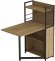 Стіл книжка з етажеркою Практик 1 Ferrum-decor 1200x640x990 Чорний метал ДСП Дуб Артизан 16 мм (FRD-104616)