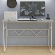 Стіл письмовий Раян Ferrum-decor 750x1400x700 Білий метал ДСП Бетон 16 мм (FRD-106502)