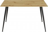 Стіл кухонний Марсель 40 Ferrum-decor 75x120x70 Чорний метал ДСП Дуб Артизан 16 мм (FRD-106768)