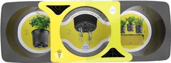 Вазон із системою автополиву Cobble Trio 6,2 л антрацит (8595096966306) 79007 Вазон із системою автополиву Cobble Trio 6,2 л антрацит (8595096966306) 79007