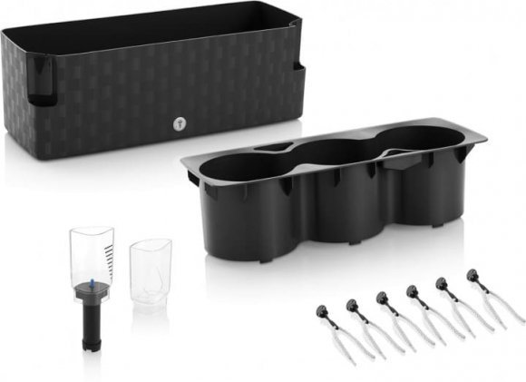 Вазон із системою автополиву Cobble Trio 6,2 л антрацит (8595096966306) 79007 Вазон із системою автополиву Cobble Trio 6,2 л антрацит (8595096966306) 79007