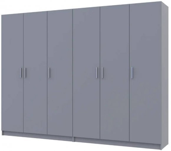 Шафа для одягу Doros Промо Сірий 3+3 ДСП 270х48х204 DRS-011629 (80737768) Шафа для одягу Doros Промо Сірий 3+3 ДСП 270х48х204 DRS-011629 (80737768)