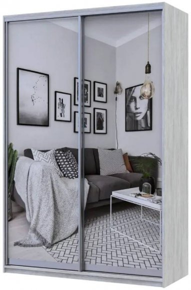 Шафа-купе Doros Сити Лайт Сосна Натти 2 Дзеркала 150х45х225 (DRS-011963)