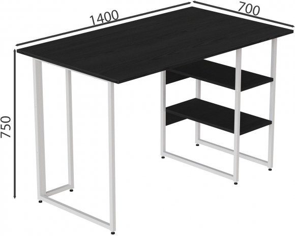 Комп'ютерний стіл Ferrum-decor Кевін 75x140x70 білий ДСП Сосна Кембра 16мм (FRD-101291)