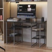 Комп'ютерний стіл Ferrum-decor Тім 75x120x60 сірий ДСП Сосна Кембра 16мм (FRD-102462)