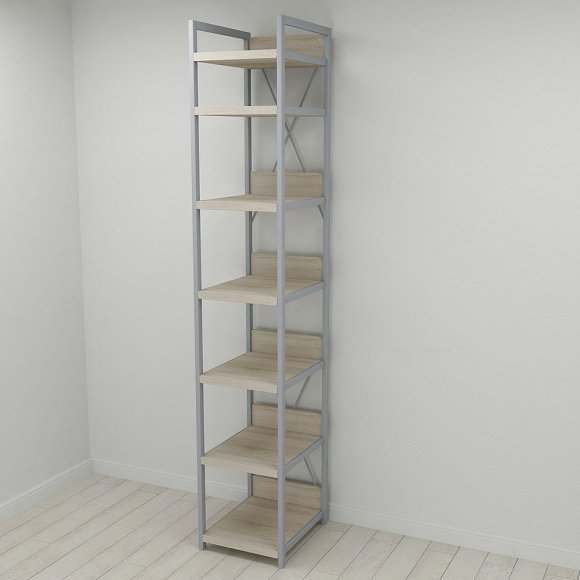 Шафа Гардероб Уні секція 4 серії Конект Ferrum-decor 220x40x50см Сірий метал ДСП Дуб Сонома 32 мм (FRD-104553) Шафа Гардероб Уні секція 4 серії Конект Ferrum-decor 220x40x50см Сірий метал ДСП Дуб Сонома 32 мм (FRD-104553)