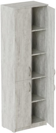Шафа Анжело Ferrum-decor на 5 полиць із 4 дверима 1900x600x380 ДСП Бетон 16 мм (FRD-105006) Шафа Анжело Ferrum-decor на 5 полиць із 4 дверима 1900x600x380 ДСП Бетон 16 мм (FRD-105006)