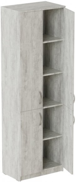 Шафа Анжело Ferrum-decor на 5 полиць із 4 дверима 1900x600x380 ДСП Бетон 16 мм (FRD-105006) Шафа Анжело Ferrum-decor на 5 полиць із 4 дверима 1900x600x380 ДСП Бетон 16 мм (FRD-105006)