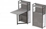 Стіл книжка з етажеркою Практик 1 Ferrum-decor 1200x640x990 Чорний метал ДСП Бетон 16 мм (FRD-104617) Стіл книжка з етажеркою Практик 1 Ferrum-decor 1200x640x990 Чорний метал ДСП Бетон 16 мм (FRD-104617)